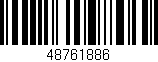 Código de barras (EAN, GTIN, SKU, ISBN): '48761886'