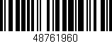 Código de barras (EAN, GTIN, SKU, ISBN): '48761960'