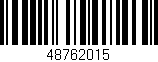 Código de barras (EAN, GTIN, SKU, ISBN): '48762015'