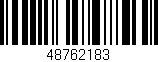 Código de barras (EAN, GTIN, SKU, ISBN): '48762183'