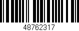 Código de barras (EAN, GTIN, SKU, ISBN): '48762317'