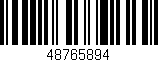 Código de barras (EAN, GTIN, SKU, ISBN): '48765894'