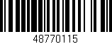 Código de barras (EAN, GTIN, SKU, ISBN): '48770115'