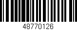 Código de barras (EAN, GTIN, SKU, ISBN): '48770126'