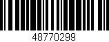 Código de barras (EAN, GTIN, SKU, ISBN): '48770299'