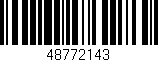 Código de barras (EAN, GTIN, SKU, ISBN): '48772143'