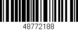 Código de barras (EAN, GTIN, SKU, ISBN): '48772188'