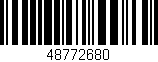 Código de barras (EAN, GTIN, SKU, ISBN): '48772680'
