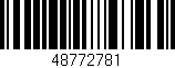 Código de barras (EAN, GTIN, SKU, ISBN): '48772781'