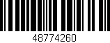 Código de barras (EAN, GTIN, SKU, ISBN): '48774260'