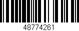 Código de barras (EAN, GTIN, SKU, ISBN): '48774261'
