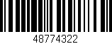 Código de barras (EAN, GTIN, SKU, ISBN): '48774322'