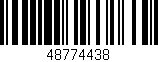 Código de barras (EAN, GTIN, SKU, ISBN): '48774438'