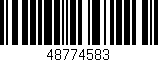 Código de barras (EAN, GTIN, SKU, ISBN): '48774583'