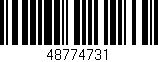 Código de barras (EAN, GTIN, SKU, ISBN): '48774731'