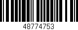 Código de barras (EAN, GTIN, SKU, ISBN): '48774753'