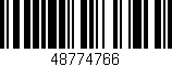 Código de barras (EAN, GTIN, SKU, ISBN): '48774766'