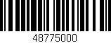 Código de barras (EAN, GTIN, SKU, ISBN): '48775000'
