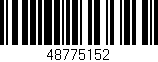 Código de barras (EAN, GTIN, SKU, ISBN): '48775152'