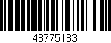 Código de barras (EAN, GTIN, SKU, ISBN): '48775183'