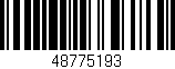 Código de barras (EAN, GTIN, SKU, ISBN): '48775193'