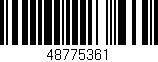 Código de barras (EAN, GTIN, SKU, ISBN): '48775361'