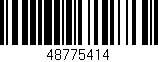 Código de barras (EAN, GTIN, SKU, ISBN): '48775414'