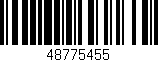 Código de barras (EAN, GTIN, SKU, ISBN): '48775455'