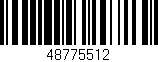 Código de barras (EAN, GTIN, SKU, ISBN): '48775512'