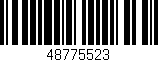 Código de barras (EAN, GTIN, SKU, ISBN): '48775523'