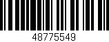 Código de barras (EAN, GTIN, SKU, ISBN): '48775549'