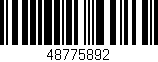 Código de barras (EAN, GTIN, SKU, ISBN): '48775892'