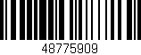 Código de barras (EAN, GTIN, SKU, ISBN): '48775909'