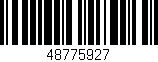 Código de barras (EAN, GTIN, SKU, ISBN): '48775927'