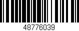Código de barras (EAN, GTIN, SKU, ISBN): '48776039'