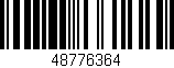 Código de barras (EAN, GTIN, SKU, ISBN): '48776364'