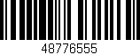 Código de barras (EAN, GTIN, SKU, ISBN): '48776555'