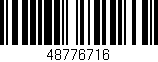 Código de barras (EAN, GTIN, SKU, ISBN): '48776716'