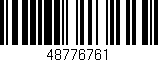 Código de barras (EAN, GTIN, SKU, ISBN): '48776761'