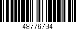 Código de barras (EAN, GTIN, SKU, ISBN): '48776794'