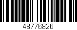 Código de barras (EAN, GTIN, SKU, ISBN): '48776826'