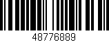 Código de barras (EAN, GTIN, SKU, ISBN): '48776889'
