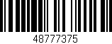 Código de barras (EAN, GTIN, SKU, ISBN): '48777375'