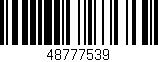 Código de barras (EAN, GTIN, SKU, ISBN): '48777539'