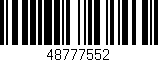 Código de barras (EAN, GTIN, SKU, ISBN): '48777552'