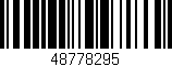 Código de barras (EAN, GTIN, SKU, ISBN): '48778295'