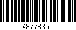 Código de barras (EAN, GTIN, SKU, ISBN): '48778355'