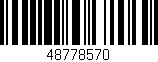 Código de barras (EAN, GTIN, SKU, ISBN): '48778570'