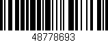 Código de barras (EAN, GTIN, SKU, ISBN): '48778693'
