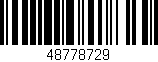 Código de barras (EAN, GTIN, SKU, ISBN): '48778729'